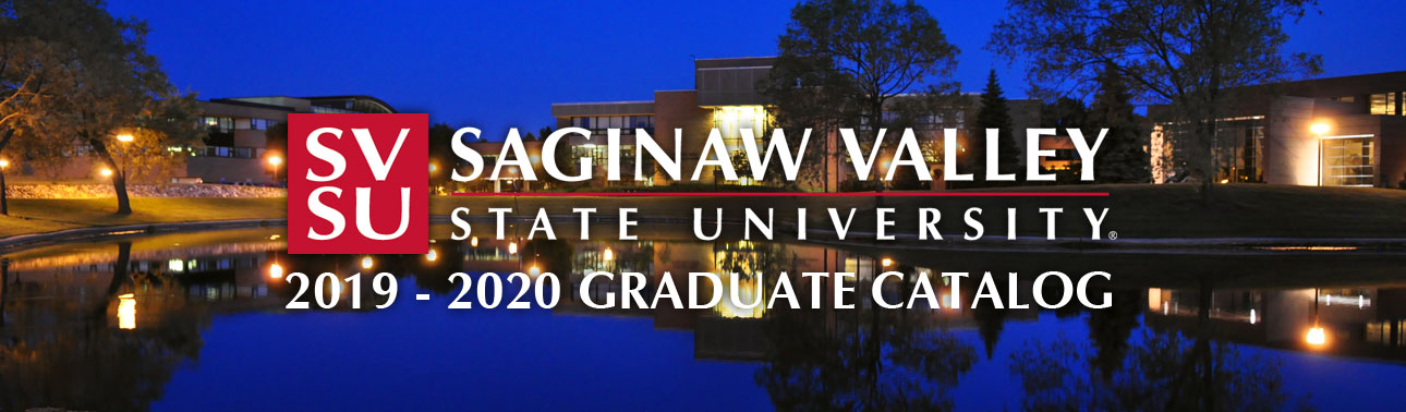 Saginaw Valley State University campus at night